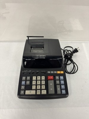 Sharp EL-2196BL Wired 12 Digit Desktop 2 Color Printing Calculator Black