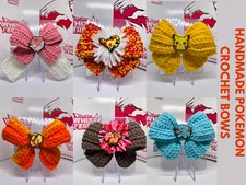 HAND-MADE Pokemon Crochet Bows - Choose Your Favorite - DIFFERENT STYLES