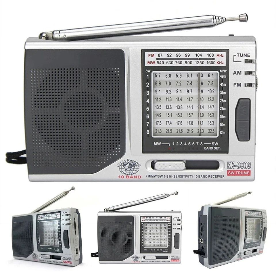 Ricevitore AM FM SW portatile facile da usare design leggero facile da trasporta - Immagine 3 di 4