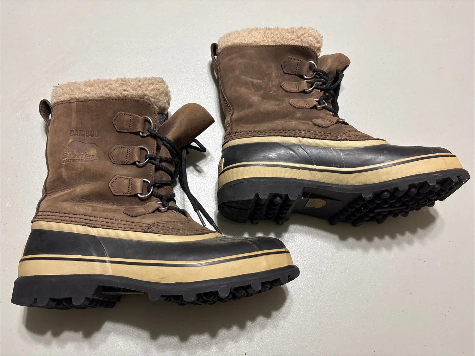 SOREL Caribou Waterproof Mens Ankle Boots in Brown Black - 9US