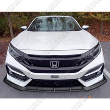 For 2017-2021 Honda Civic Si Hatchback Black Mug-style Front Bumper Lip Spoiler For 2017-2021 Honda Civic Si Hatchback Black Mug-style Front Bumper Lip Spoiler