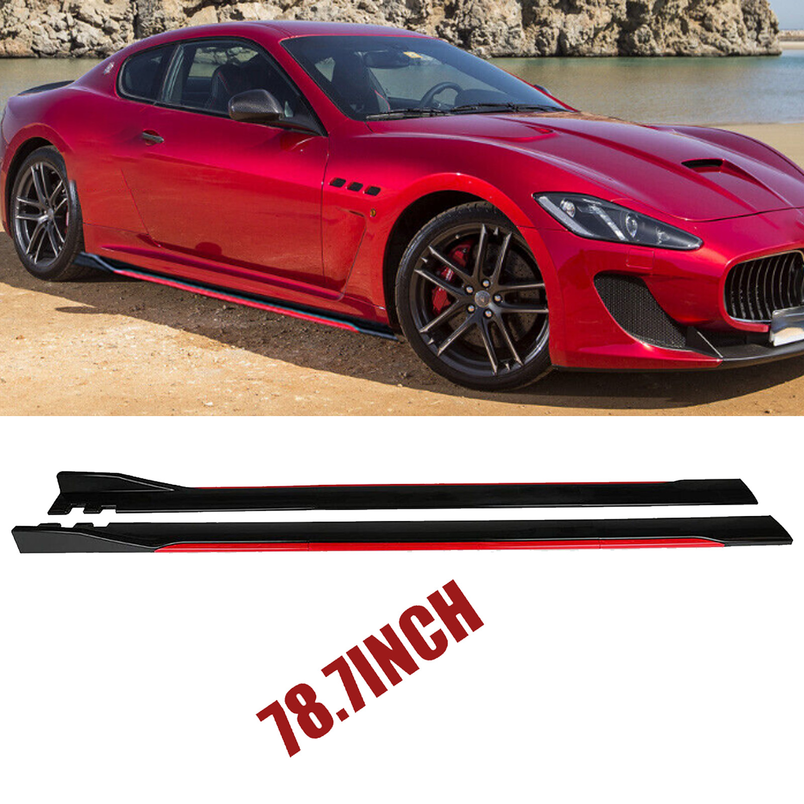 Maserati GranTurismo Sport Side splitters 6 pcs Black