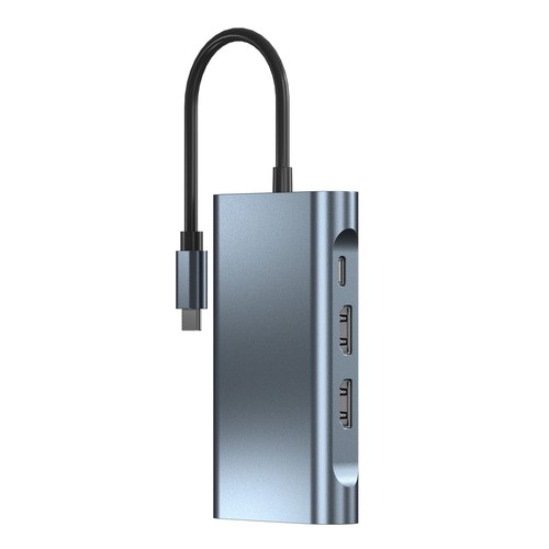 8 in 1 USB-C Hub Type C to USB 3.0 2.0 HDMI 100W PD RJ45 VGA Splitter Adapter - 第 5/8 張圖片