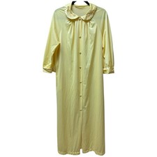 Vintage Gossard Artemis Yellow Nylon Robe. Long.Sz M. Minor Stains