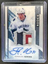 2015-16 Upper Deck Premier Ronalds Kenins Patch Rookie RC Auto #/375 Canucks