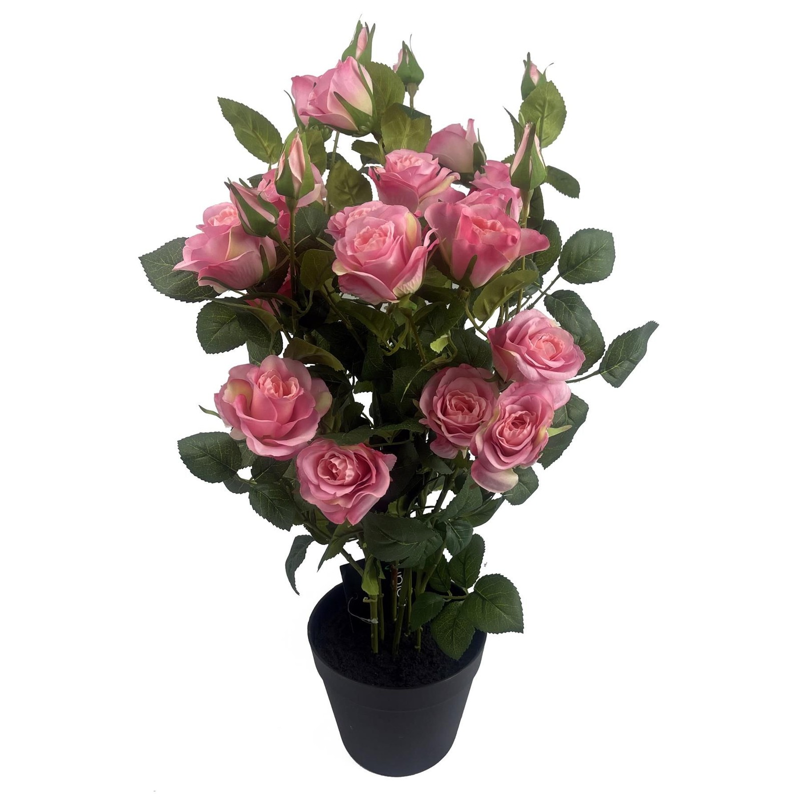 Leaf 60Cm Premium Rose Bush Pink Silk Flowers And Leaves - Image 3