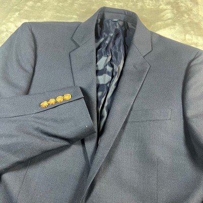 NWT J.Crew Mens 38R Thompson Blazer Navy Blue 100% Wool Sport Coat G6752