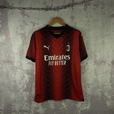 Vintage Puma AC Milan Soccer Jersey 2017-2018 Home Football Shirt Size M