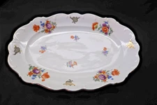Vintage Schumann Bavaria Dresden Flower 1 Oval Platter 9" by 14 1/4"