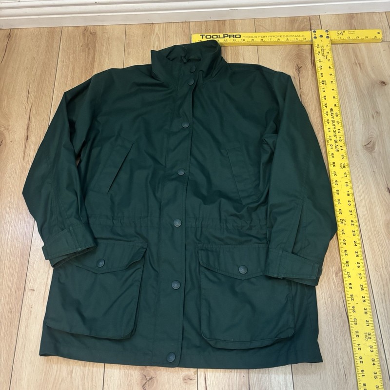 Eddie Bauer Women’s Medium Coat Dark Green Trench Jacket