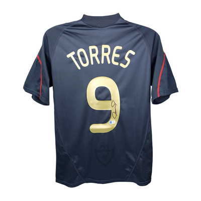 Fernando Torres Signed Liverpool FC Soccer Jersey #9 with Beckett