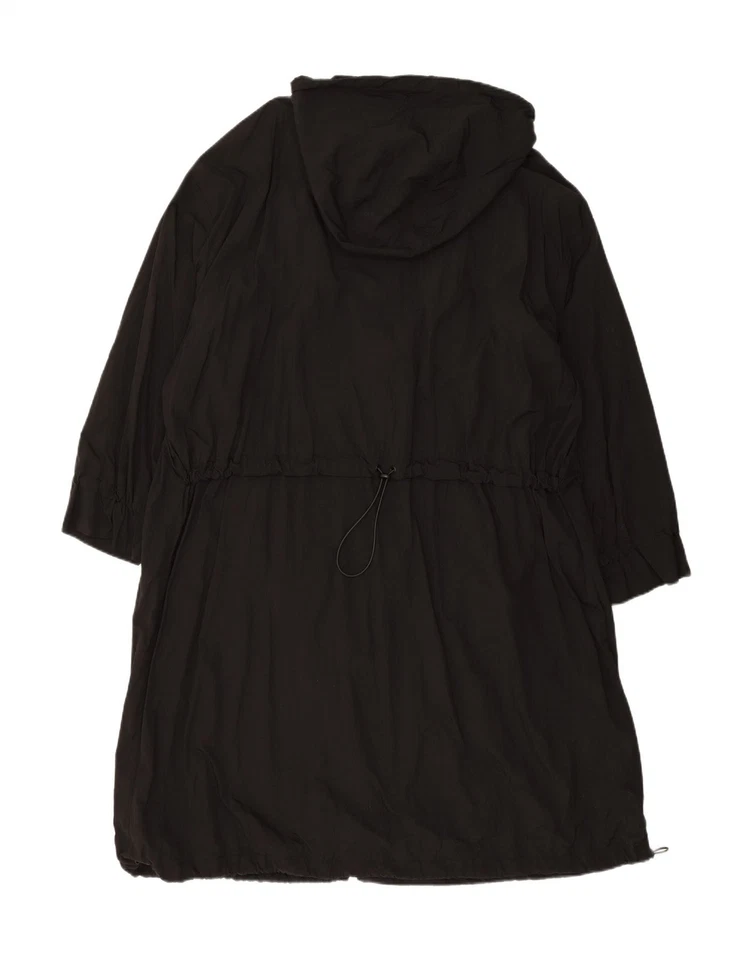 Impermeable con capucha ZARA para hombre Reino Unido 40 grande negro nailon AA09 Foto 4 de 4
