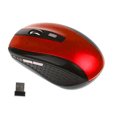 Computer Wireless Optical Mouse Mice 2.4GHz USB Receiver For Laptop PC RED