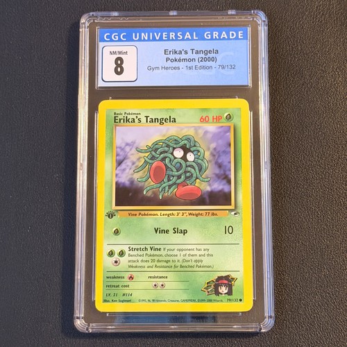 Erika's Tangela (1st Edition) graded CGC 8 for sale on eBay