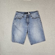 Rocawear Men Shorts 32 Blue Denim Jeans 12" Inseam Logo Pockets Medium Wash