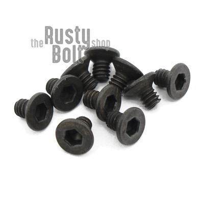M2 x 3mm, Socket Flat Head Screws, 12.9 Steel, Black Oxide, Countersunk