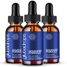 GlutaDrops, Official Gluta Drops Supplement for Skin and Body Liquid (3 Pack)
