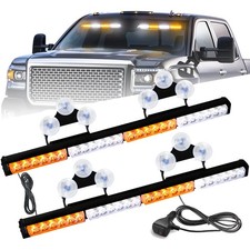 Led Emergency Strobe Warning Hazard Windshield Light Amber White Traffic Advisor