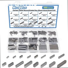 150Pcs Carbon Steel Round Ended Feather Key S...