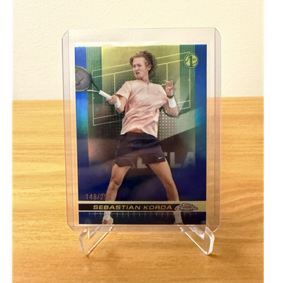 Topps 2024 Chrome Sebastian Korda Rookie Blue Refractor #57 Serial /250 Tennis