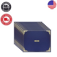 Navy Blue Certificate Holders with Gold Foil - 30 Pack for Awards 8.5x11