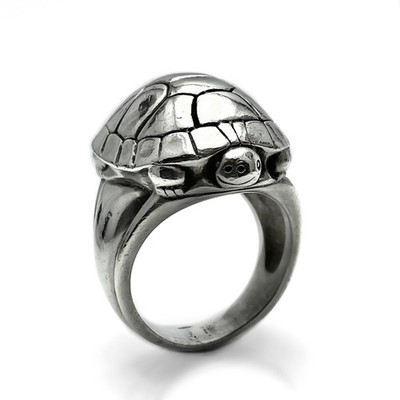 BARRY KIESELSTEIN CORD SILBER RING SCHILDKRÖTE 1990er