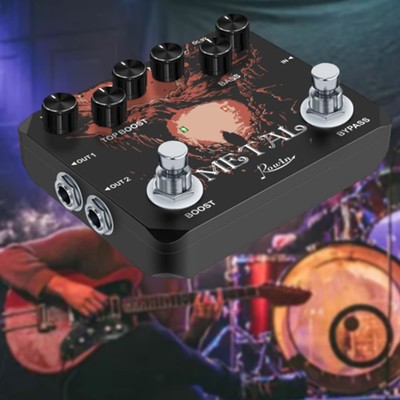 Metallverzerrungspedal Rowin Metal Pedal Frequenzgang Lautst?rkeregler