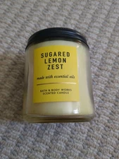 Sugared Lemon Zest 7 oz. Single Wick Bath & Body Works Scented Candle NEW