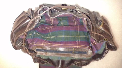 Mochila de cuero marrón HiDesign vintage mochila bolso de hombro de viaje - Imagen 3 de 7