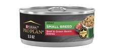 Paquete de 24 entradas Purina Pro Plan adulto raza pequeña carne de res y frijoles verdes en salsa