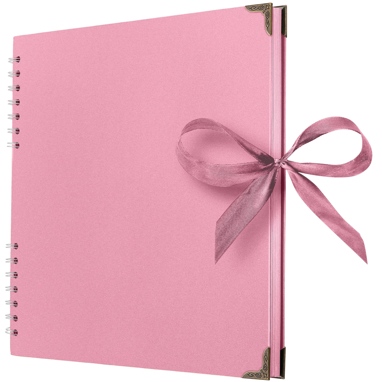 Square Scrapbook Photo Albums 80 Pages (11 x 11 Inch) Pink Thick Paper, Hardc...