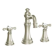 Moen TS42114BN Weymouth Two-Handle High Arc Bathroom Faucet in BRUSHED NICKEL