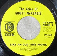 Scott McKenzie - Like An Old Time Movie, Vinyl, 45rpm, 1967, Very Good condition