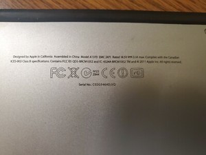 MacBook Air 11 Inch  A1370 EMC:2471 For parts