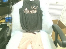 Girl's Puma 2 Piece Set Black Heather New With Tags Size 4