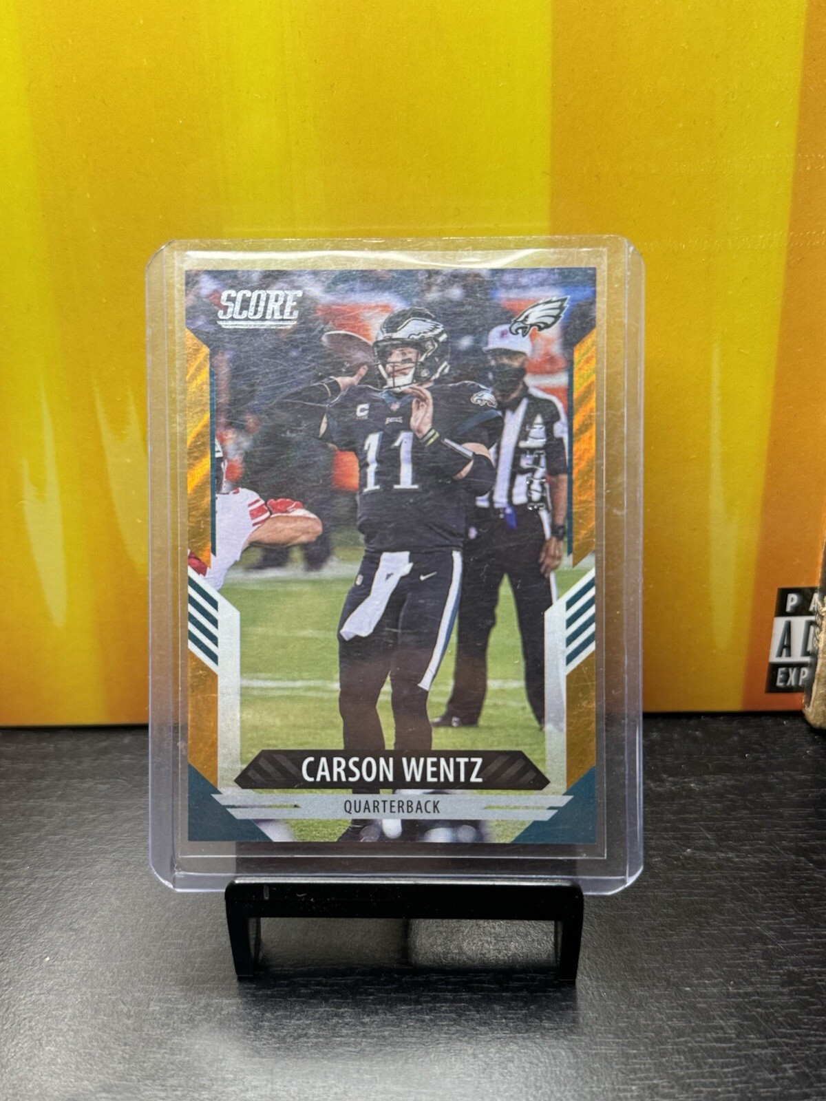 2021 Panini Score #69 CARSON WENTZ Gold Parallel SSP EAGLES