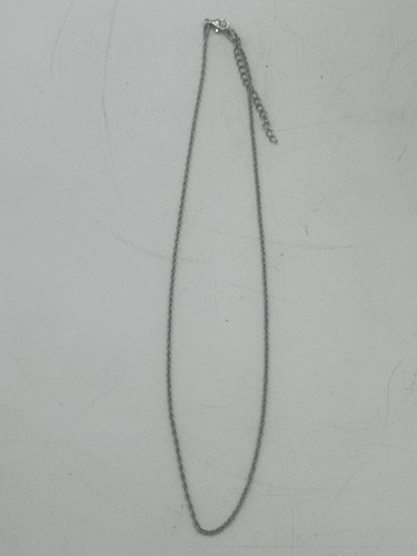 Sterling 925 Chain Necklace Italy ATI 15” Choker - Picture 2 of 6