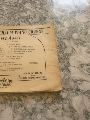 John W Schaum Piano Course ~ Pre-A Book Earliest Beginner ~ 1945 Workbook - Picture 15 of 16