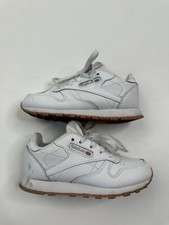 Reebok Classic Leather Little Kids' Shoes White-Gum AR1148 Unisex Sz 12 Lace Up