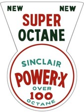 Sinclair Power-X 100 Octane Gas DIECUT NEW 28" Tall Sign USA STEEL XL Size 7 lbs