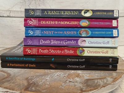Christine Goff Lot of 7 Complete Set of Birdwatcher's Mystery Cozy Series PB