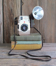 Vintage Kodak Brownie Bulls-Eye Camera w/ Flash Attachment Distressed