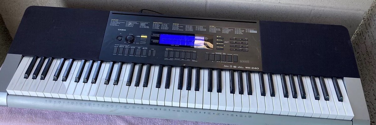 Casio WK240 76-Key Electronic Keyboard Pre-owned W/power Casio WK240 76-Key Electronic Keyboard Pre-owned W/power