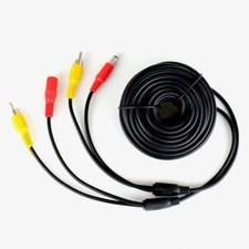 65-ft 2-in-1 Backup Camera RCA Video Extension Cable for Truck Bus Trailer