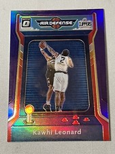 2020-21 Donruss Optic Air Defense Kawhi Leonard Purple Holo Prizm #4