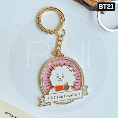 BTS BT21 Official Authentic Goods RJ Welcome Party Metal Keyring + Tracking Num