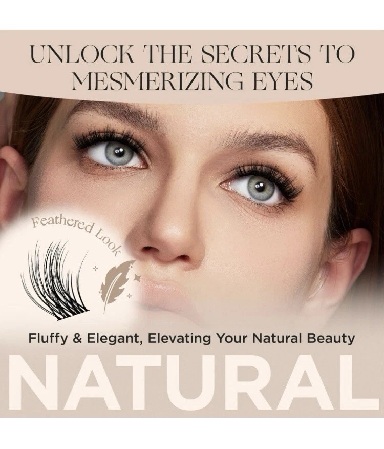 48 ,Lashview Feathery Cluster Lashes D1 Mix - 10-16mm , plus Bond & Curler Kit - Image 4 of 4