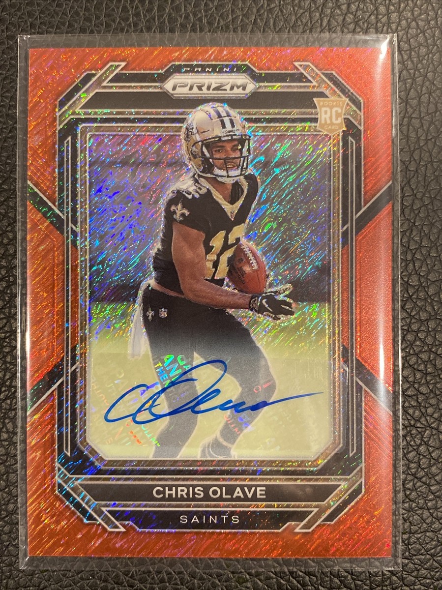 2022 Panini Prizm Chris Olave RC Auto Red Shimmer Prizm 1/35 1st