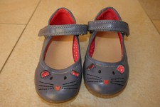 Ballerinas Next Mädchen Gr. 7 (23) blau Maus Stickerei Klettverschluss