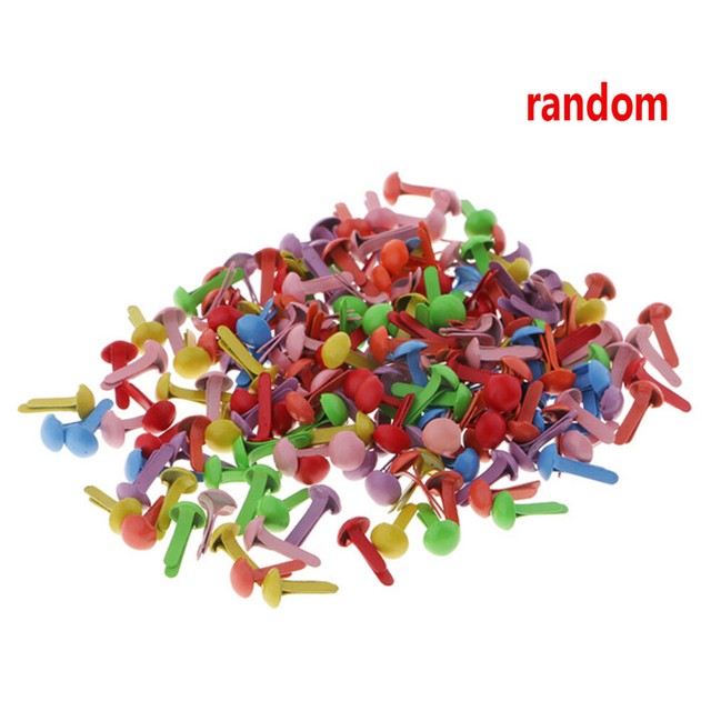 200pcs 4.5mm Colorful Scrapbooking Decor Fastener DIY Paper Craft Mini